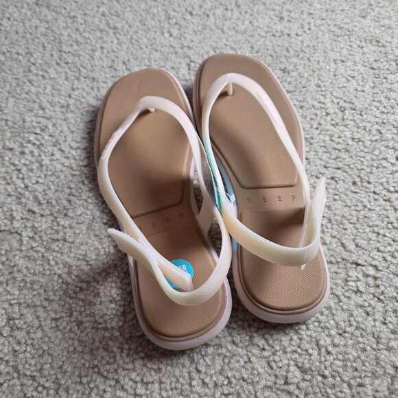 REEF Water Willow Maya Square Toe Sandals Size 8 Iridescent Pink Slingback NEW - Picture 3 of 7